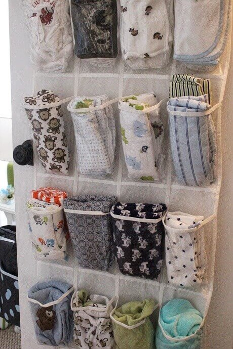 Hanging Shoe Organizer in Nursery