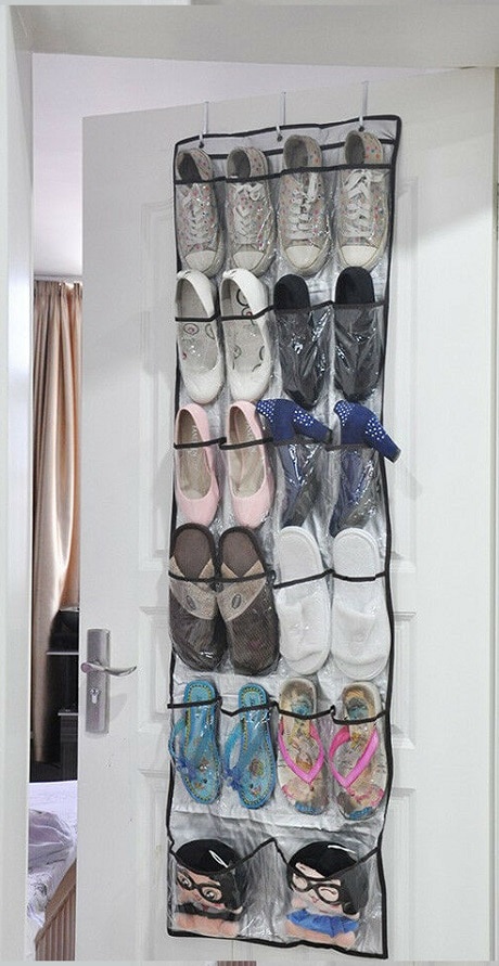 Hanging Shoe organizer in Entryway