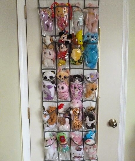 Hanging Shoe Organizer in Kids Room