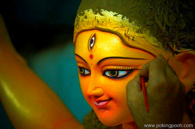 Maa Durga Idol being Prepared