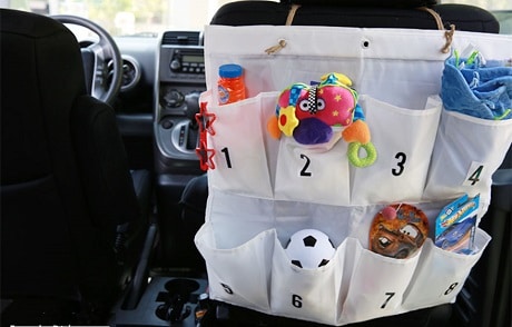 Hanging Shoe Organizers in Car