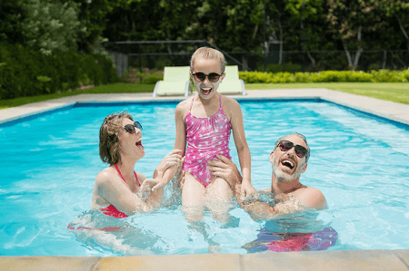 Parents and Child Enjoying